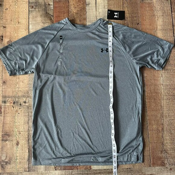 Under armour men’s velocity 2.0 short sleeve tee in gray -L - Picture 3 of 7